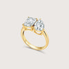 Solitaire Duo Pear and Emerald Diamond Ring - Gold, 5 image