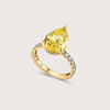 Solitaire Yellow Stone Pear Diamond Ring - Gold, 3.5 image