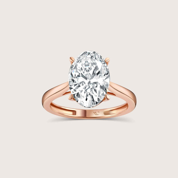 Solitaire Oval Diamond Ring image 1