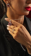 Ruby & Diamond Spiral Pendant