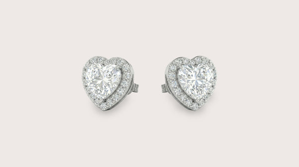Heart Shape Diamond Earrings