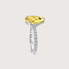 Solitaire Yellow Stone Pear Diamond Ring image 2