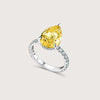 Solitaire Yellow Stone Pear Diamond Ring image 0