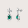 Emerald & Pear Diamond  Earrings image 1