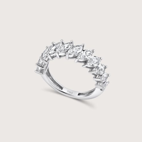 Half Eternity Marquise Ring