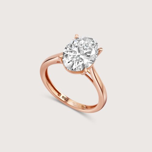Solitaire Oval Diamond Ring