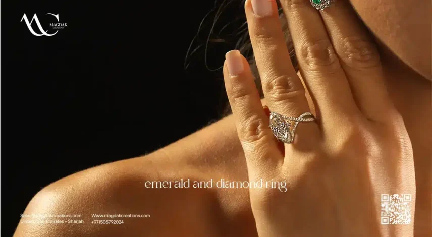 Emerald and Diamond Ringwebp Emerald and Diamond Ring
