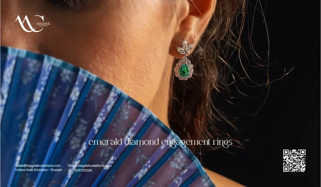 Emerald diamond engagement rings