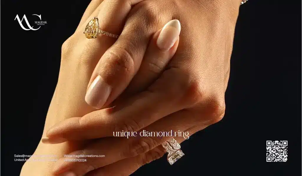 Unique Diamond Ring - Magdak Creations