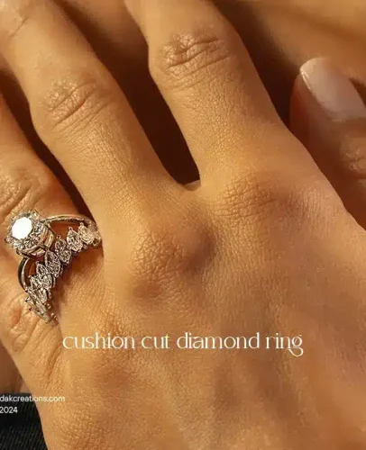 cushion cut diamond ring