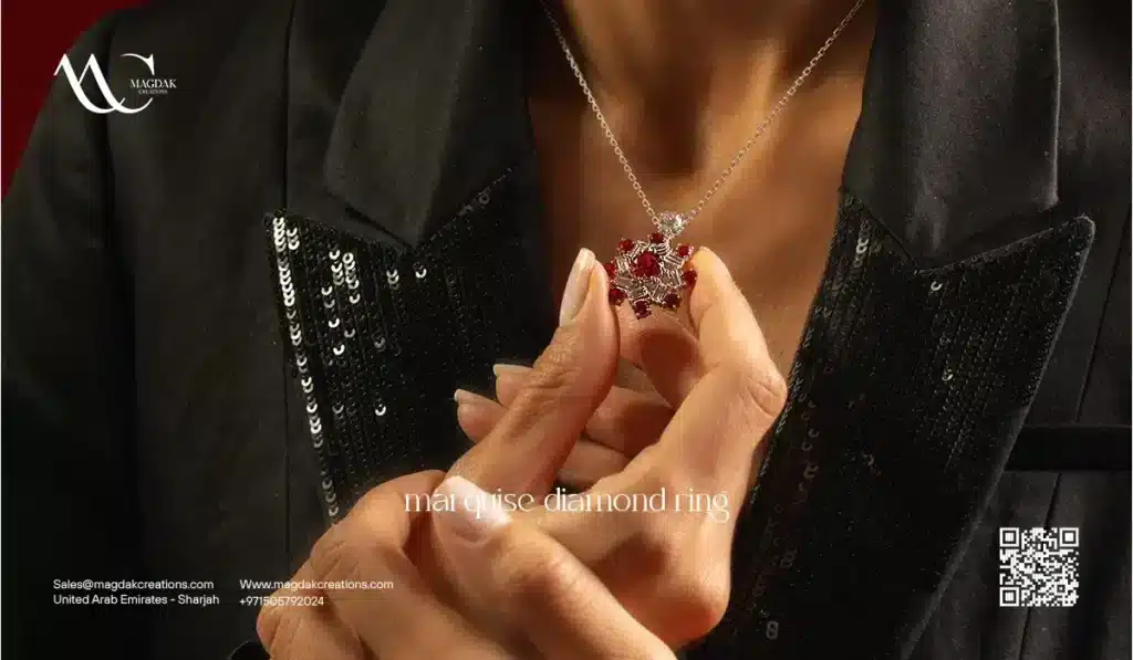 marquise diamond ring- Magdak Creations Store