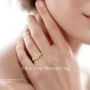 yellow pear diamond ring